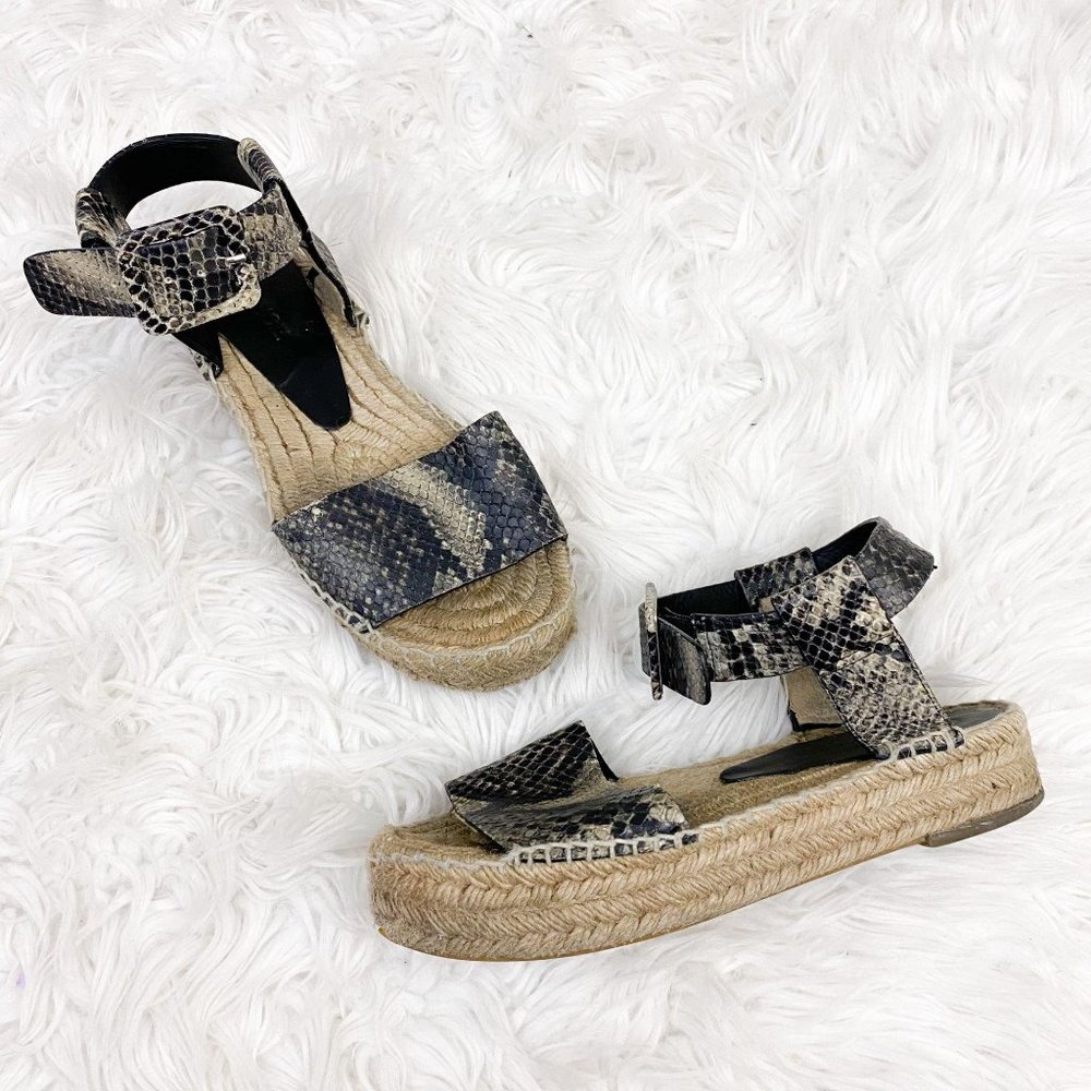 Vince Snakeskin Platform Espadrille 5